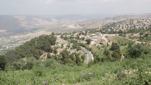 Beautiful View Valley Golan Jordan — Stock Video