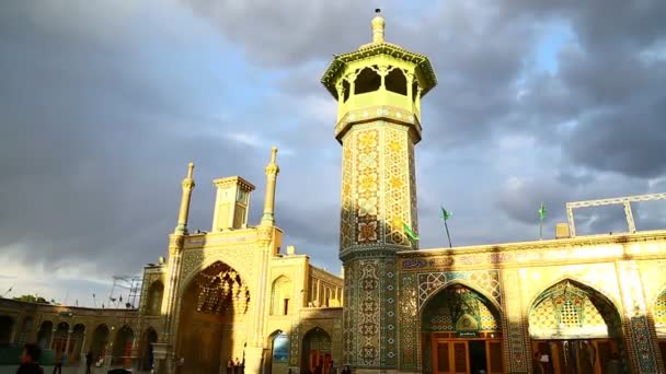 Esterno Moschea Antica Con Luce Solare Iran — Video Stock