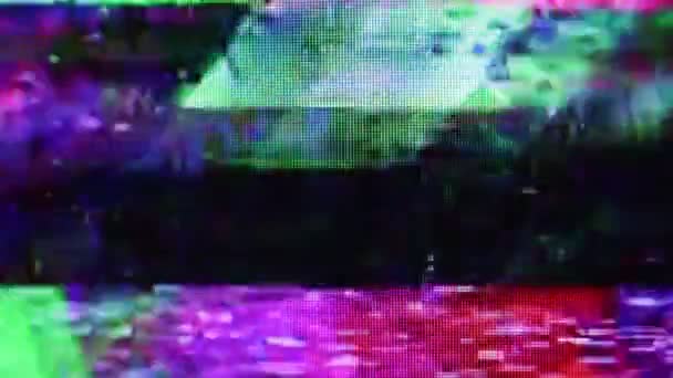 从液晶显示器抽象模糊的录音失真 — 图库视频影像