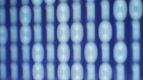 Розмиті Абстрактні Кадри Синього Двійкового Коду Даних Тла — стокове відео