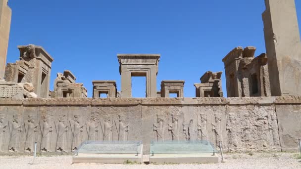 ペルセポリス古い遺跡 イランの歴史的目的地モニュメント — ストック動画