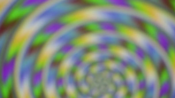 Abstrakta Färgstarka Rainbow Spiral Bakgrund — Stockvideo