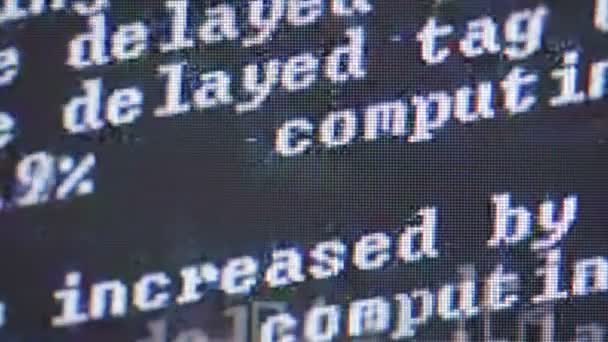 Close Código Programa Tela Computador Para Fundo — Vídeo de Stock