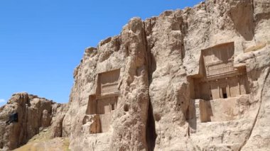 İran 'da Persepolis yakınlarındaki eski kalıntılar