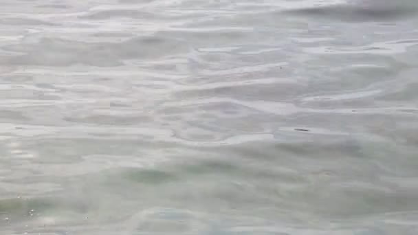 Закрыть Плавучей Воды Море — стоковое видео