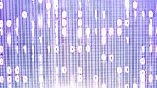 Close Footage Binary Data Code Background — Stock Video