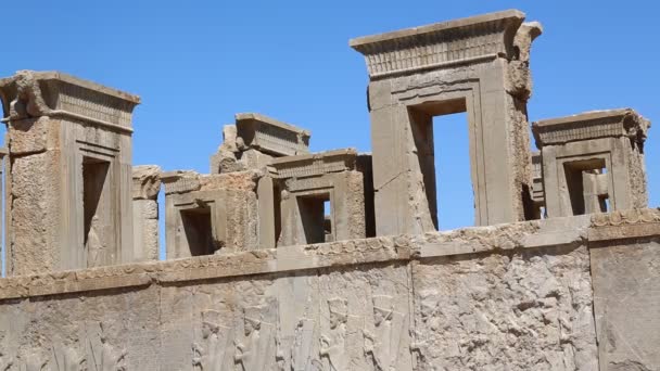 Persepolis Alte Ruinen Historische Sehenswürdigkeiten Iran — Stockvideo