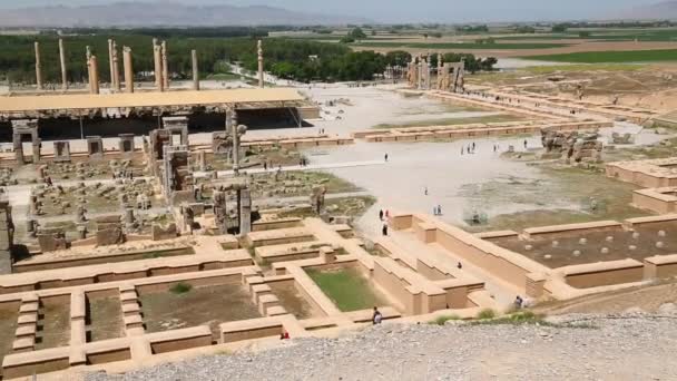 Persepolis Reruntuhan Tua Bersejarah Monumen Tujuan Iran — Stok Video