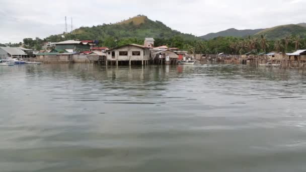 Casa Filipinas Favela Para Pobres Conceito Pobreza Degradação — Vídeo de Stock