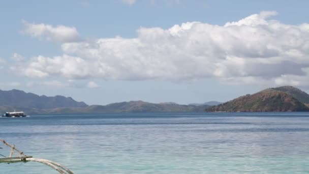 Pessoas Turistas Barco Mar Filipinas — Vídeo de Stock