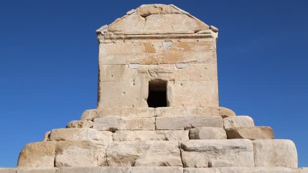 Metraje Del Antiguo Templo Pasargad Irán — Vídeo de stock