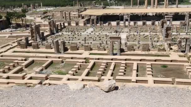 Persepolis Reruntuhan Tua Bersejarah Monumen Tujuan Iran — Stok Video