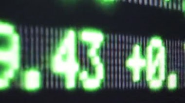 Menkul Kıymetler Borsası elektronik yönetim kurulu çeşitli numaraları ile yakın çekim görüntüleri