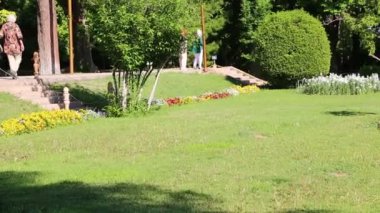 İran 'daki yeşil bahçenin manzaralı görüntüleri