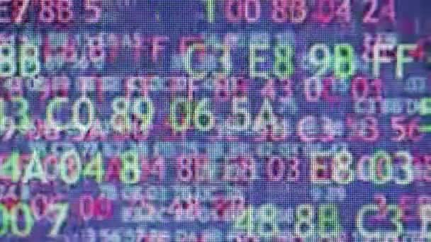 Imagens Close Código Hexadecimal Para Fundo — Vídeo de Stock