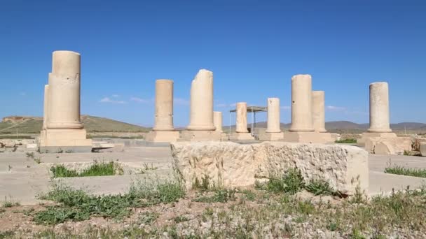 Μήκος Πόδηα Του Παλιού Ναού Pasargad Στο Ιράν — Αρχείο Βίντεο