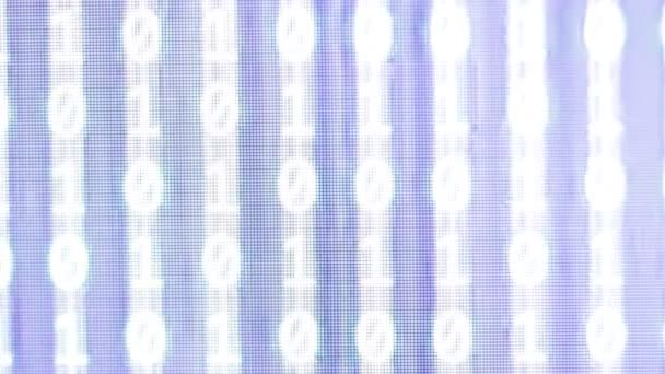 Close Footage Binary Data Code Background — Stock Video