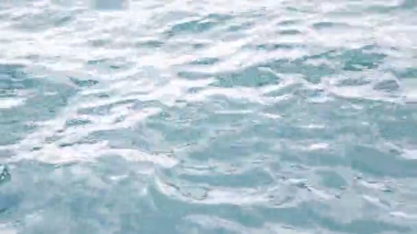 Primo Piano Dell Acqua Galleggiante Mare — Video Stock