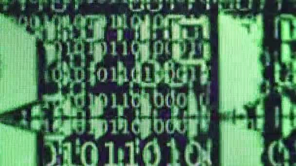 images en gros plan du code de données binaire vert pour l'arrière-plan 