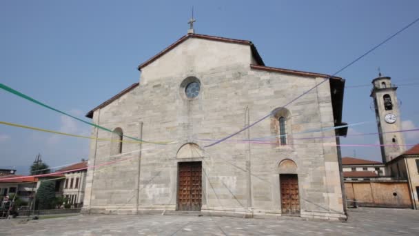 Vacker Utsikt Över Anicient Kyrkan Italien — Stockvideo