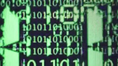 arka plan için yeşil ikili veri kod yakın çekim görüntüleri