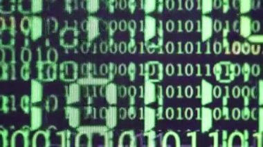 arka plan için yeşil ikili veri kod yakın çekim görüntüleri