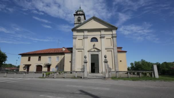 Festői Kilátással Anicient Templom Olaszország — Stock videók