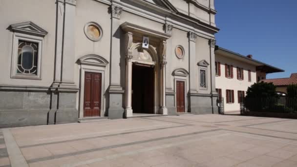 古老的天主教教堂在意大利的奥贾特科马斯科 — 图库视频影像