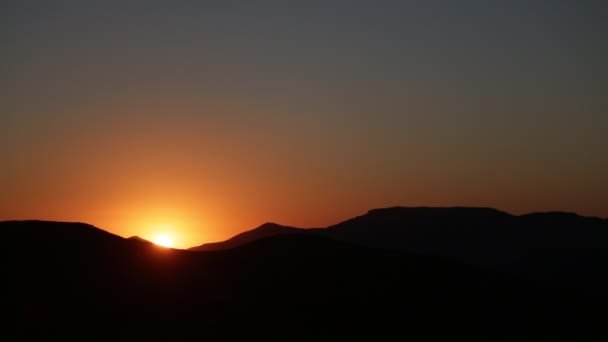 Images Panoramiques Lever Soleil Rouge Tranquille Afrique Sud — Video