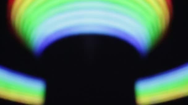 Abstrakte Bunte Und Schwarze Regenbogenspirale Hintergrund — Stockvideo