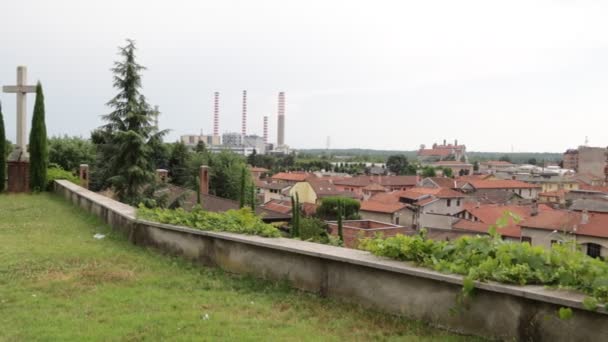 Vista Panorâmica Paisagem Urbana Italiana Com Belos Edifícios — Vídeo de Stock