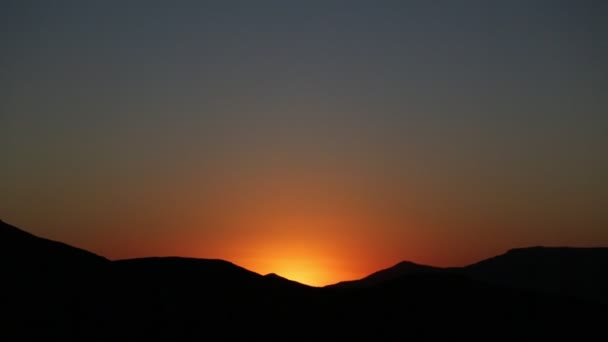 Images Panoramiques Lever Soleil Rouge Tranquille Afrique Sud — Video