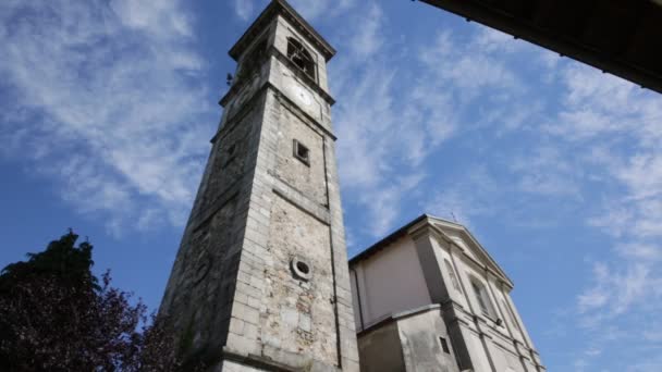 Vista Panorámica Iglesia Aniciente Italia — Vídeo de stock