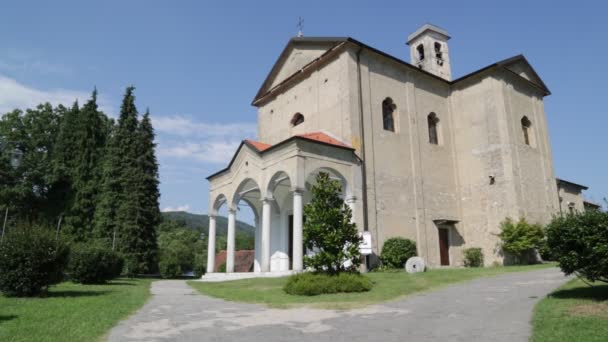 Vacker Utsikt Över Anicient Kyrkan Italien — Stockvideo