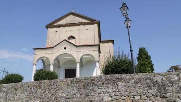 Schilderachtig Uitzicht Van Anicient Kerk Italië — Stockvideo