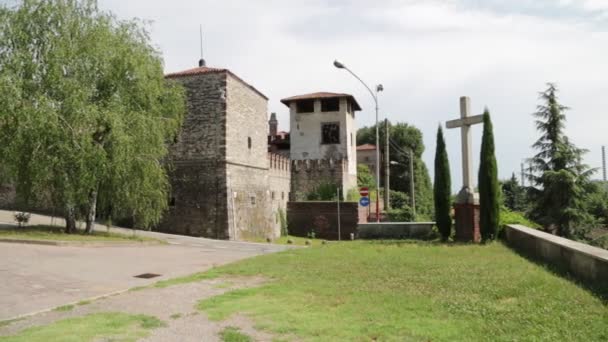 Vista Panoramica Del Paesaggio Urbano Italiano Con Bellissimi Edifici — Video Stock