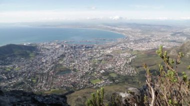 cape town şehir manzarası Masa Dağı havadan görüntüleri