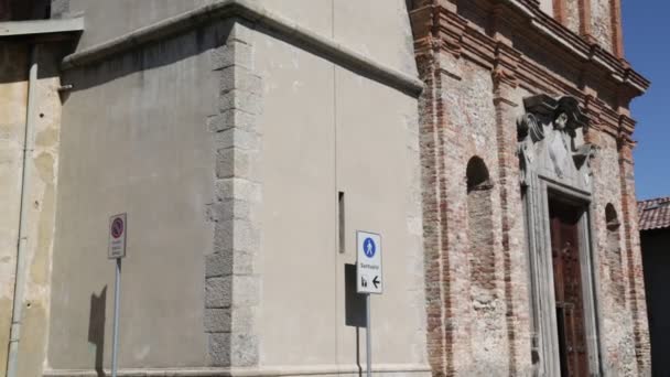 Schilderachtig Uitzicht Van Anicient Kerk Italië — Stockvideo