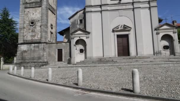 Γραφική Θέα Της Anicient Εκκλησίας Στην Ιταλία — Αρχείο Βίντεο