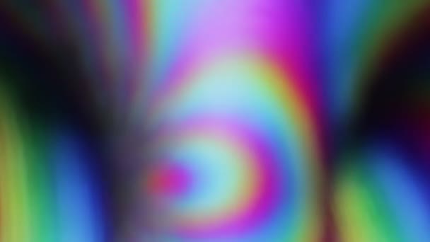 Astratto Neon Arcobaleno Spirale Sfondo — Video Stock