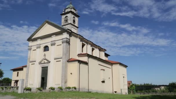 Vacker Utsikt Över Anicient Kyrkan Italien — Stockvideo