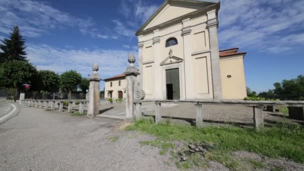 Живописный Вид Античную Церковь Италии — стоковое видео