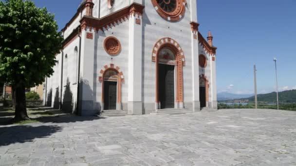 Vacker Utsikt Över Anicient Kyrkan Italien — Stockvideo