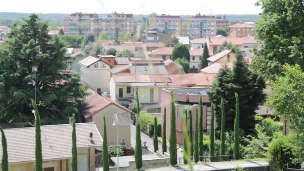 Vacker Utsikt Över Italienska Stadsbilden Med Vackra Byggnader — Stockvideo