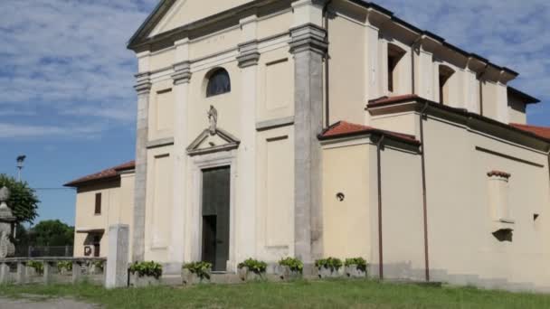 Schilderachtig Uitzicht Van Anicient Kerk Italië — Stockvideo