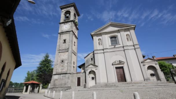 Schilderachtig Uitzicht Van Anicient Kerk Italië — Stockvideo