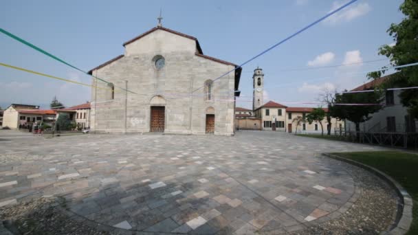 Vacker Utsikt Över Anicient Kyrkan Italien — Stockvideo