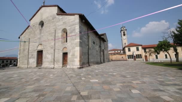 Vacker Utsikt Över Anicient Kyrkan Italien — Stockvideo
