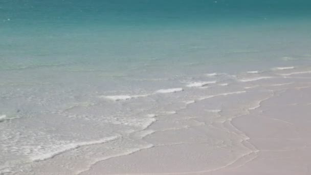 Piękny Widok Fale Oceanie Plaży — Wideo stockowe