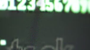 numaraları ve veri yakın çekim görünümünü ekranında, bilgisayar kodu arka plan